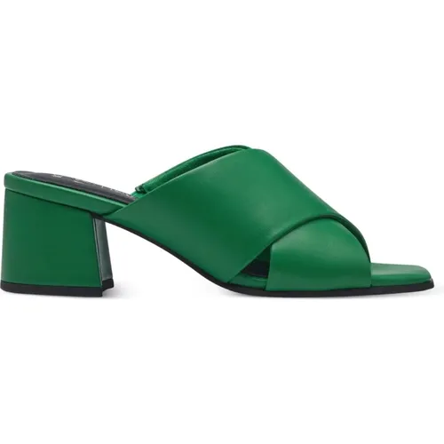 Grüne flache Sandalen für Frauen , Damen, Größe: 40 EU - marco tozzi - Modalova