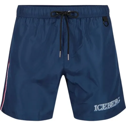 Logo Swim Trunks , male, Sizes: M, S, 2XL - Iceberg - Modalova