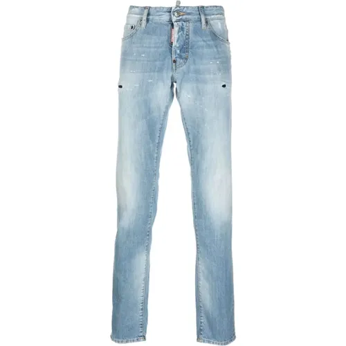 Italian Slim-Fit Jeans , male, Sizes: 4XL, M, 2XL - Dsquared2 - Modalova