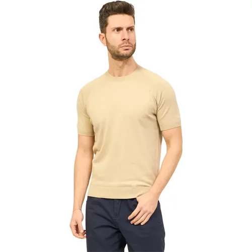 Short Sleeve Cotton Sweater , male, Sizes: L, 2XL - Gran Sasso - Modalova