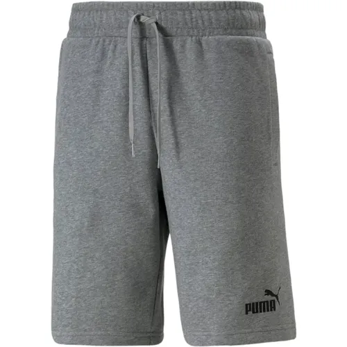 Graue Shorts mit kleinem Logo , Herren, Größe: XL - Puma - Modalova
