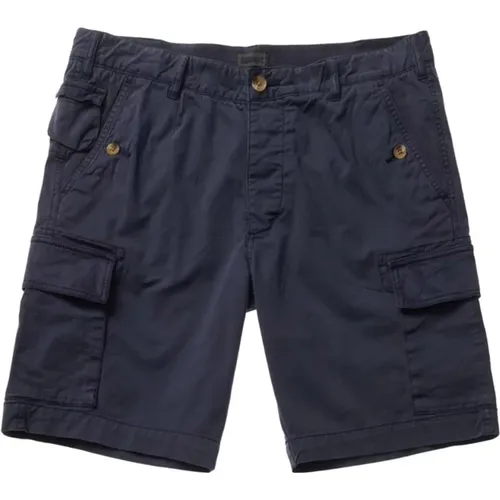 Casual Shorts, Klassische Passform , Herren, Größe: W34 - Blauer - Modalova