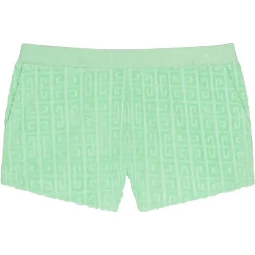 Ribbed Shorts with 4G Pattern , female, Sizes: XS, S, M - Givenchy - Modalova