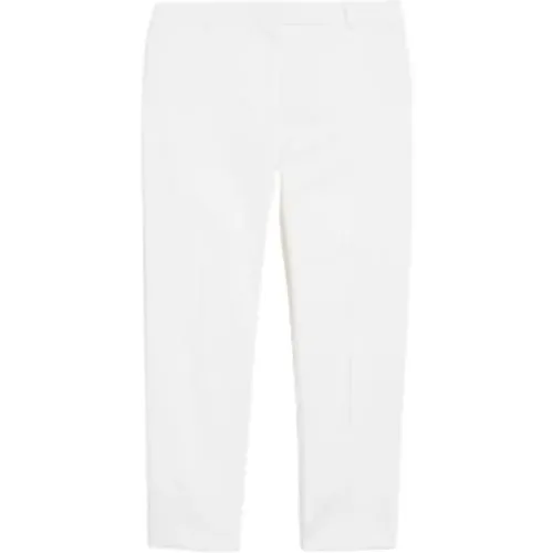 Slim Fit Cotton Stretch Trousers , female, Sizes: XS, L, 2XS, 2XL, S - Max Mara - Modalova