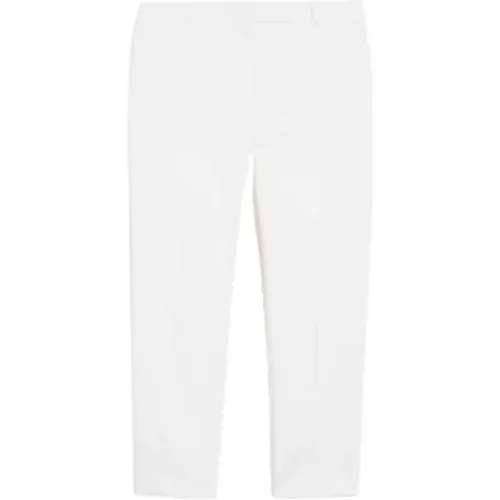 Slim Fit Cotton Stretch Trousers , female, Sizes: XS, L, 2XS, M, XL, S - Max Mara - Modalova