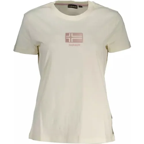 Bedruckte Baumwolltops & T-Shirt , Damen, Größe: S - Napapijri - Modalova