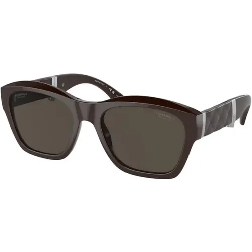Braune Polarisierte Sonnenbrille Ch6055B , unisex, Größe: 54 MM - Chanel - Modalova
