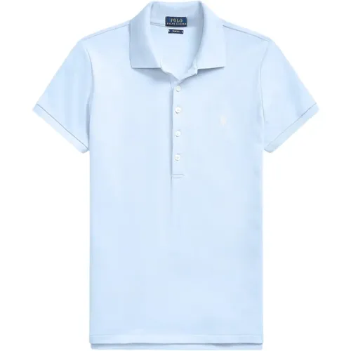 Kurzarm Polo mit geripptem Kragen - Ralph Lauren - Modalova