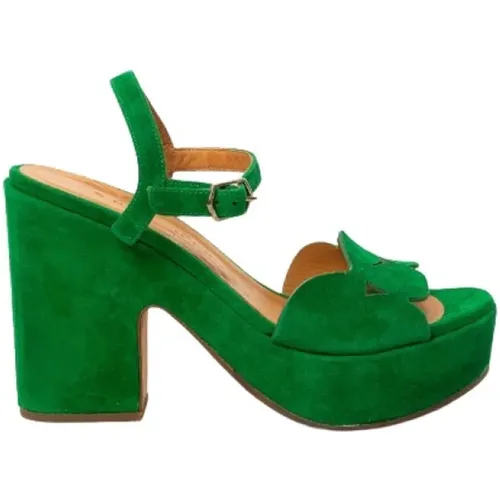 Grüne Wildleder High Heel Sandalen , Damen, Größe: 37 EU - Chie Mihara - Modalova