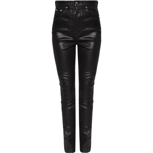 ‘Grace’ waxed jeans , female, Sizes: S - Dolce & Gabbana - Modalova