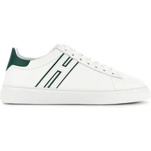 Napa Sneaker with Green Rubber Heel , male, Sizes: 6 1/2 UK, 9 1/2 UK, 6 UK, 8 UK, 7 1/2 UK, 5 UK, 10 UK, 8 1/2 UK, 5 1/2 UK, 7 UK, 9 UK, 11 UK - Hogan - Modalova