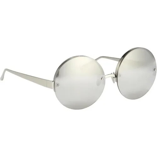 Luxury Round Sunglasses , unisex, Sizes: ONE SIZE - Linda Farrow - Modalova