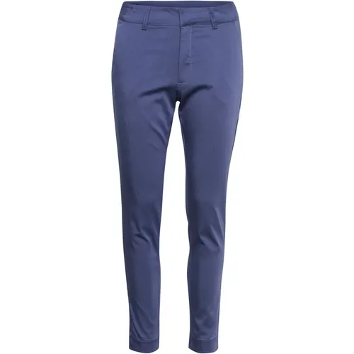 Blau Indigo Chino Hose Stilvolles Modell , Damen, Größe: S - Kaffe - Modalova