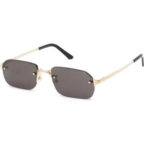Goldene Sonnenbrille mit Zubehör,Silberne Sonnenbrille mit Originalzubehör,Goldene Sonnenbrille mit Original-Etui - Cartier - Modalova