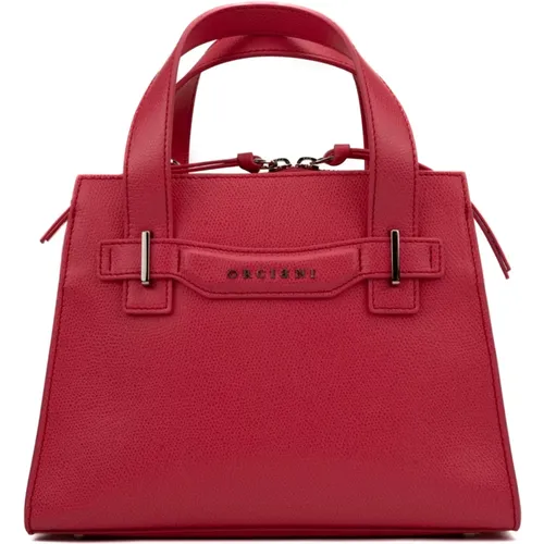 Leather Handbag with Zip Closure , female, Sizes: ONE SIZE - Orciani - Modalova