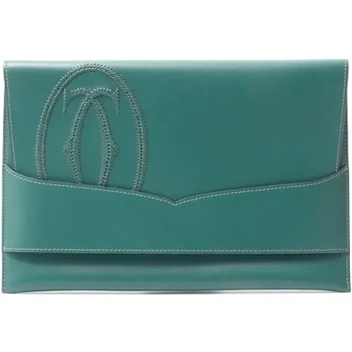 Pre-owned Leder clutches , Damen, Größe: ONE Size - Cartier Vintage - Modalova