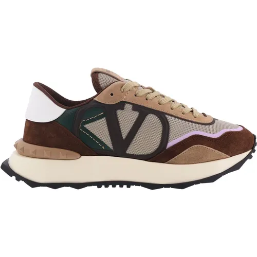 NetRunner Sneaker Brown/Beige , male, Sizes: 11 UK, 10 UK - Valentino - Modalova