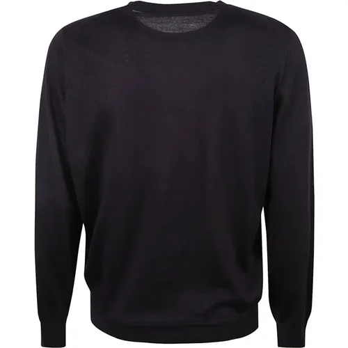 Classic Blue Silk Cashmere Sweater , male, Sizes: M, XL, 3XL, S, 2XL, L - BRUNELLO CUCINELLI - Modalova