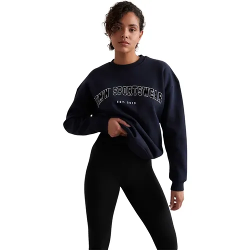 Navy Varsity Sweatshirt , Damen, Größe: M - Aim'n - Modalova