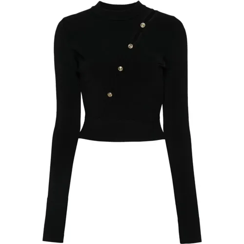 Knitted Sweater with Unique Details , female, Sizes: S, L, M - Versace Jeans Couture - Modalova