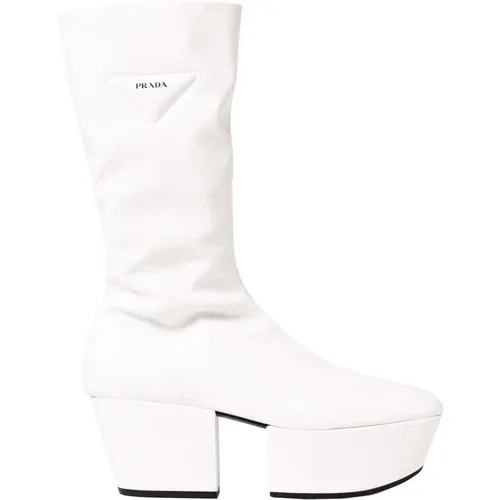 Elevated Platform Boots , female, Sizes: 4 1/2 UK - Prada - Modalova