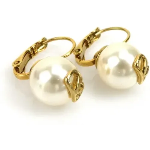 Pre-owned Pearl earrings , female, Sizes: ONE SIZE - Valentino Vintage - Modalova