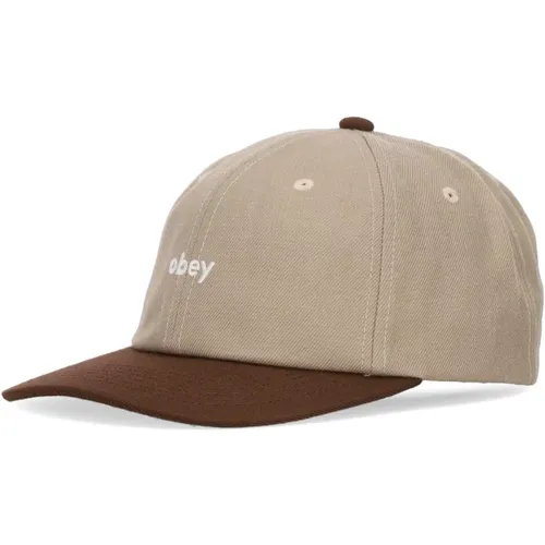 Gebogener Schirmkappe Snapback Khaki Multi - Obey - Modalova