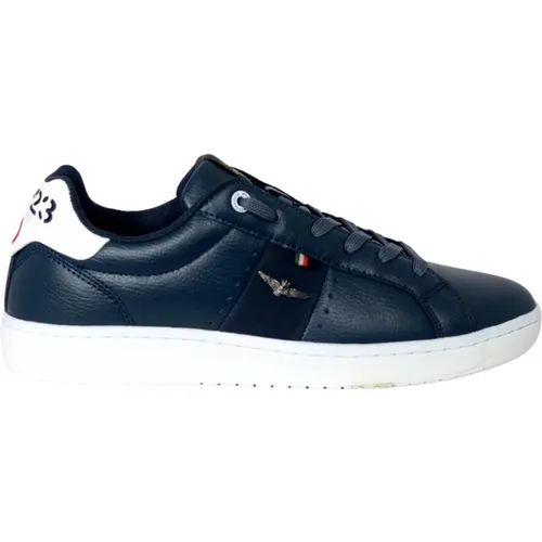 Klassische Blaue Low Top Sneakers , Herren, Größe: 45 EU - aeronautica militare - Modalova