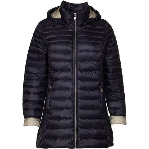 Leichte Daunenjacke Marine/Grün , Damen, Größe: 3XL - Danwear - Modalova