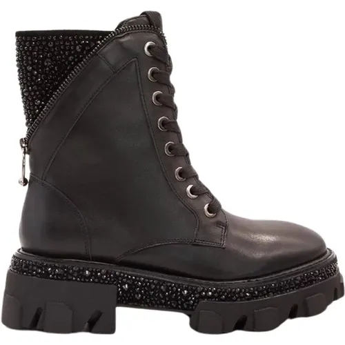 Studded Leather Ankle Boots , female, Sizes: 5 UK, 8 UK, 6 UK, 3 UK, 4 UK - Alma en Pena - Modalova