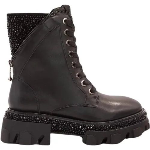Studded Leather Ankle Boots , female, Sizes: 8 UK, 6 UK, 4 UK - Alma en Pena - Modalova