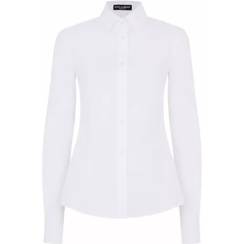 Natürliches Weißes Hemd für Frauen , Damen, Größe: M - Dolce & Gabbana - Modalova