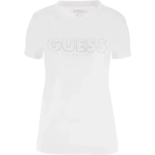 Weiße Damen T-Shirt,Schwarzes Damen T-Shirt - Guess - Modalova