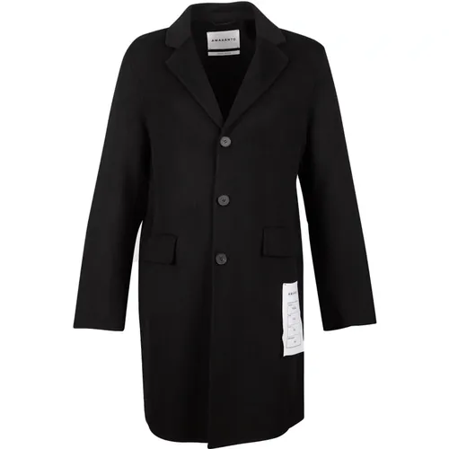 Mens Wool Blend Coat , male, Sizes: L, M - Amaránto - Modalova