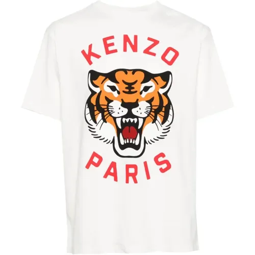Lucky Tiger t-shirt , male, Sizes: L, XL - Kenzo - Modalova
