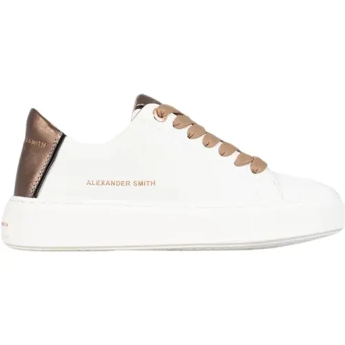 London Frau Weiß Bronze Sneakers - Alexander Smith - Modalova