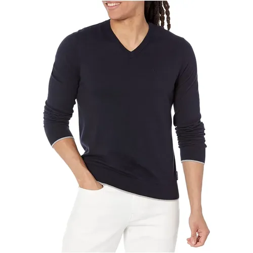 Blauer Logo Pullover Stilvoll Basic , Herren, Größe: M - Emporio Armani - Modalova