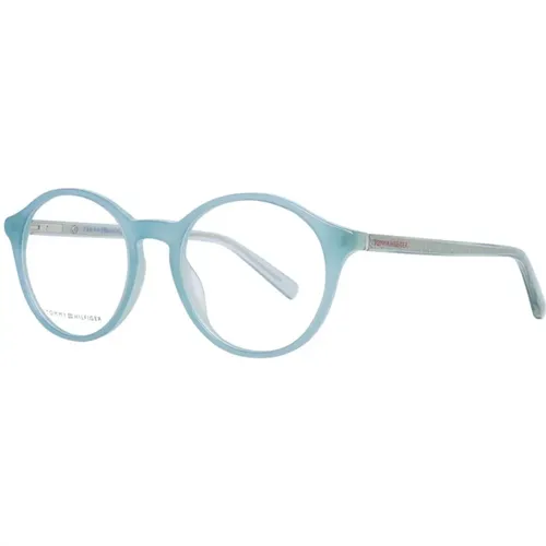 Blaue Runde Kunststoff Brillenfassungen - Tommy Hilfiger - Modalova