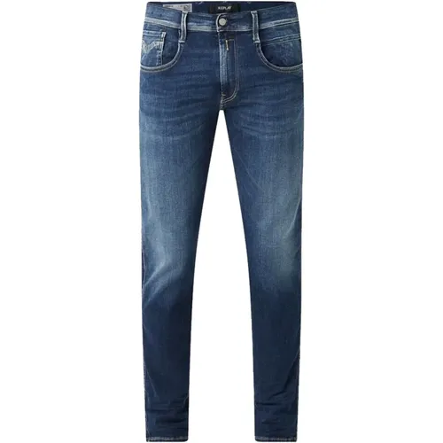 Dunkelblaue Denim Jeans , Herren, Größe: W32 L30 - Replay - Modalova