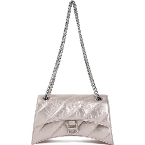 Metallic Chain Stone Beige Handbag , female, Sizes: ONE SIZE - Balenciaga - Modalova
