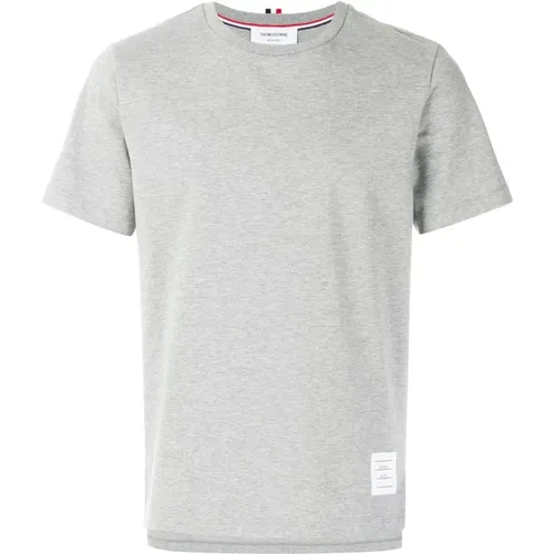 Graues Seitenschlitz Tee Polos , Herren, Größe: M - Thom Browne - Modalova