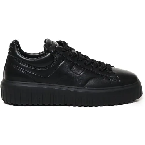 Leather Sneakers with Side H , male, Sizes: 6 UK, 6 1/2 UK, 5 UK, 11 UK, 10 UK, 8 1/2 UK - Hogan - Modalova