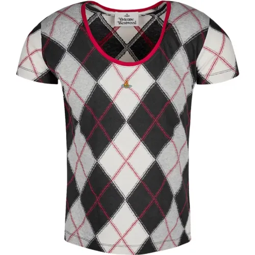 Harlequin Jacquard T-Shirt , Herren, Größe: S - Vivienne Westwood - Modalova