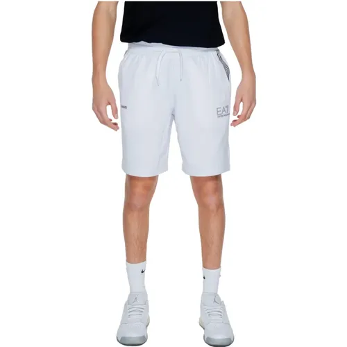 Weiße Schnür-Männer-Shorts , Herren, Größe: 2XL - Emporio Armani EA7 - Modalova