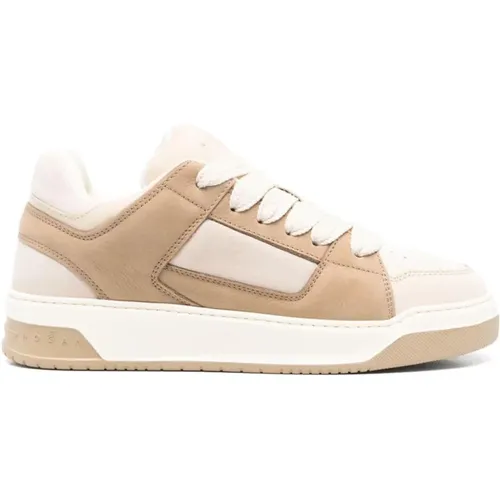 Leder Sneakers Chunky Gummisohle,Flache Schuhe für Frauen - Hogan - Modalova