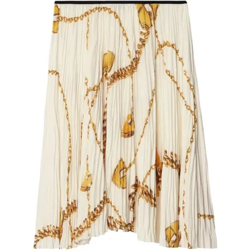 Gold Shield Hardware Skirt , female, Sizes: S - Burberry - Modalova