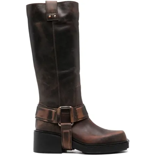 Leather Boots with Square Toe , female, Sizes: 7 UK, 5 UK - Vic Matié - Modalova