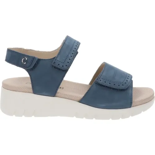 Leder Damen Sandalen Stilvoller Komfort , Damen, Größe: 36 EU - Cinzia Soft - Modalova