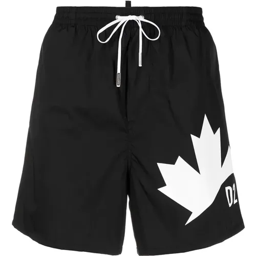 Logo Print Swim Shorts , male, Sizes: XL, 2XL, S - Dsquared2 - Modalova