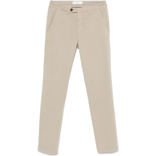 Taupe Cotton Chinos with Pockets , male, Sizes: L, S - Briglia - Modalova